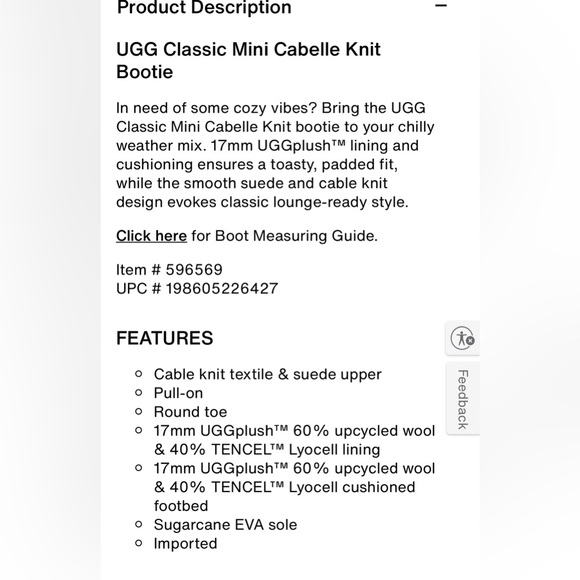 NWOT UGG classic mini Cabelle knit bootie in grey - unworn no box - Picture 9 of 9